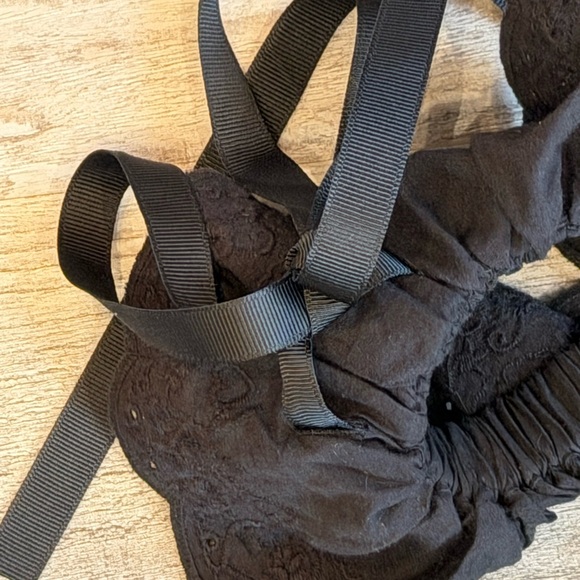 Kitteny Black Ruffle Mini Corset Dress Women’s size XS NWT Cotton Coquette - Picture 6 of 14